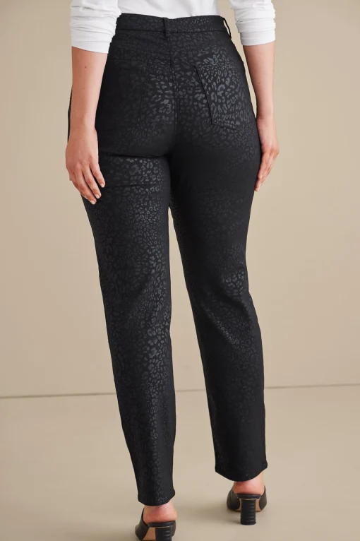 Soft Surroundings leggings | full length-Ultimate Denim Animal Straight Leg Jeans