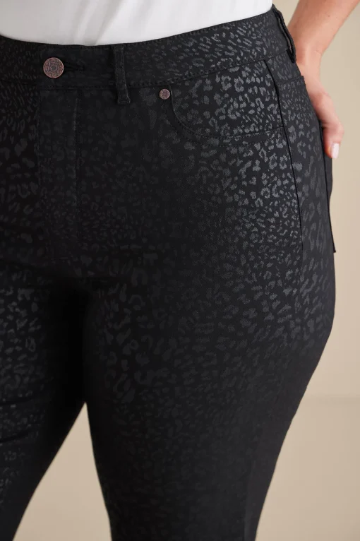 Soft Surroundings leggings | full length-Ultimate Denim Animal Straight Leg Jeans