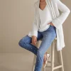 Soft Surroundings Wear Now Styles | leggings-Ultimate Denim Pearl Straight Leg Jeans