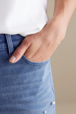 Soft Surroundings Wear Now Styles | leggings-Ultimate Denim Pearl Straight Leg Jeans