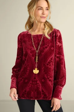 Soft Surroundings EVelvet Styles | long sleeve-Vanetta Velvet Top