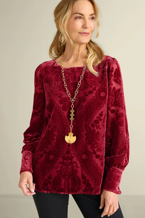 Soft Surroundings EVelvet Styles | long sleeve-Vanetta Velvet Top