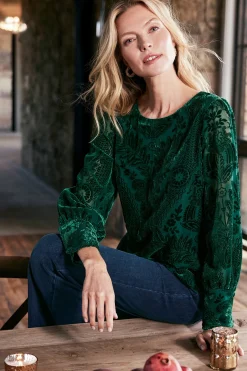 Soft Surroundings EVelvet Styles | long sleeve-Vanetta Velvet Top