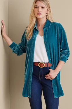 Soft Surroundings Everyday Styles | EVelvet Styles-Velvet Boyfriend Tunic Shirt